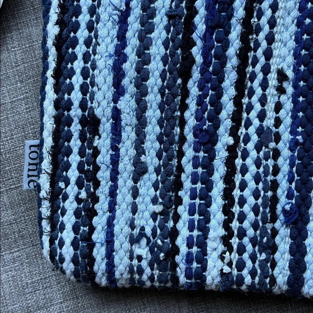 Tonle Zero Waste Handmade Textured Blue Zippered Clutch Bag